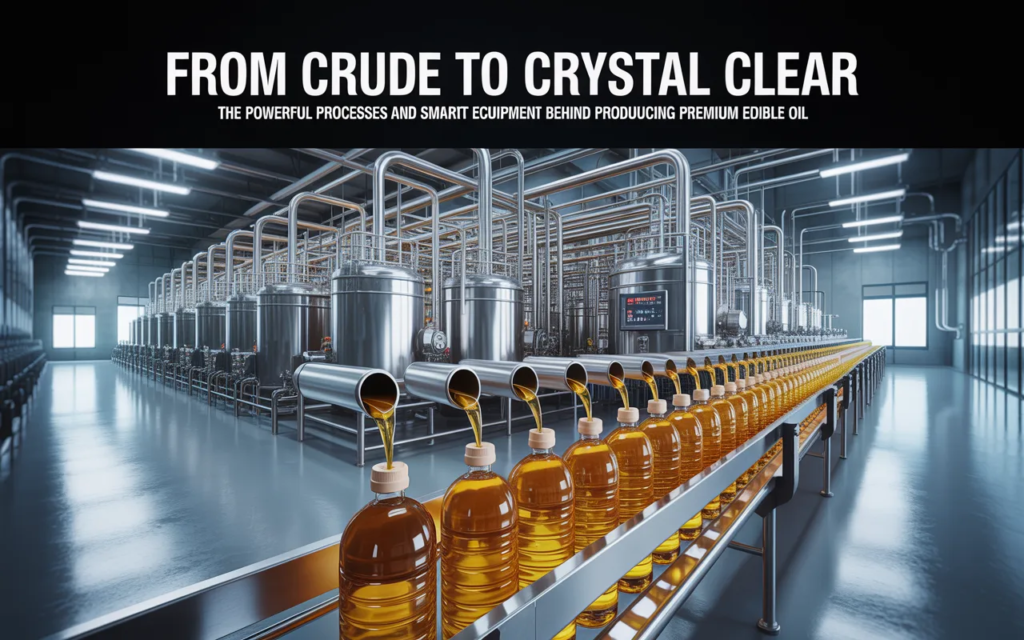 From Crude to Crystal Clear: The Powerful Processes and Smart Equipment Behind Producing Premium Edible Oil From Crude to Crystal Clear: The Powerful Processes and Smart Equipment Behind Producing Premium Edible Oil