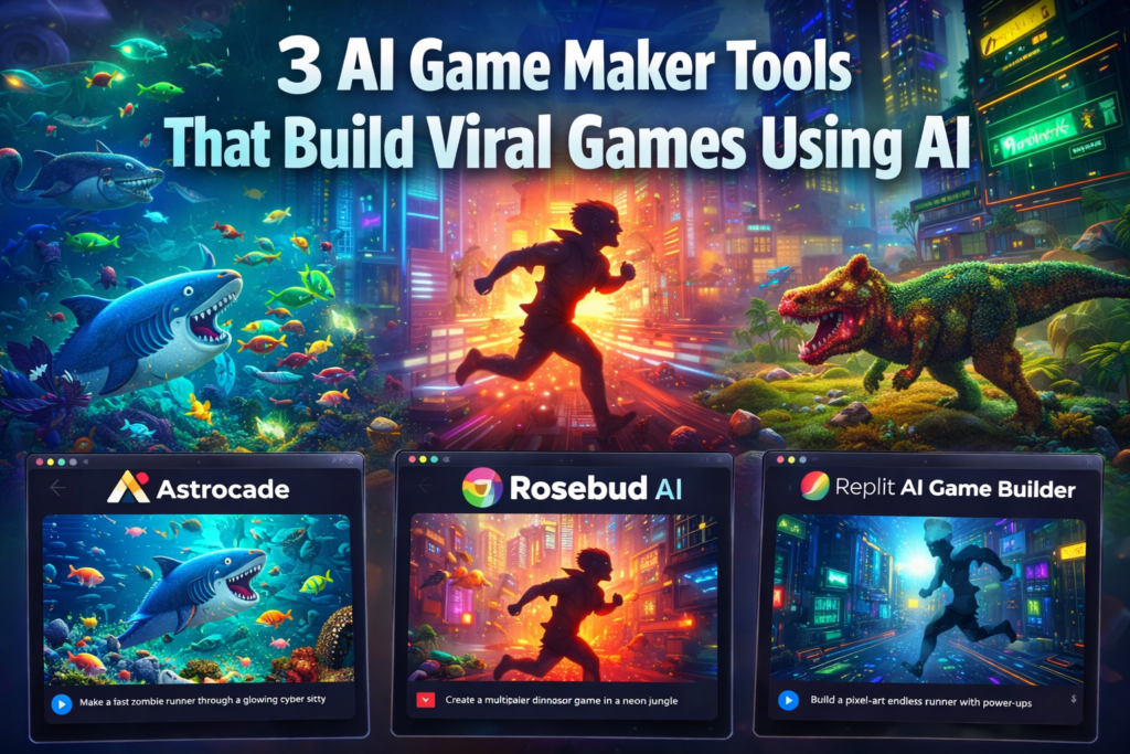 3 AI Game Maker Tools That Build Viral Games Using AI